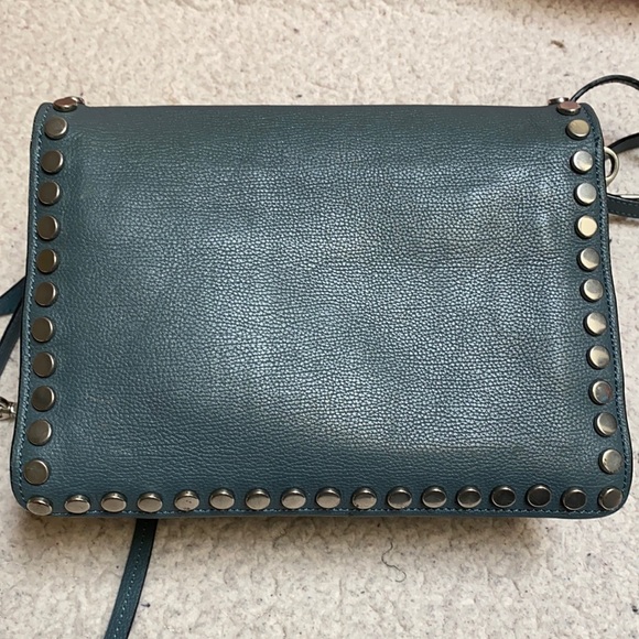 Prada Etiquette Flap Bag Studded Glace Calfskin Small bag - Picture 5 of 17